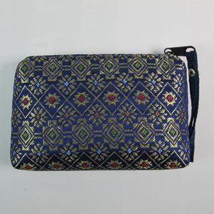 Blue Coin Purse Thai Woven Fabric